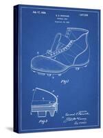 PP823-Blueprint Football Cleat 1928 Patent Poster-Cole Borders-Stretched Canvas