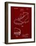 PP823-Burgundy Football Cleat 1928 Patent Poster-Cole Borders-Framed Giclee Print