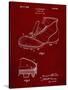 PP823-Burgundy Football Cleat 1928 Patent Poster-Cole Borders-Stretched Canvas