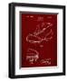 PP823-Burgundy Football Cleat 1928 Patent Poster-Cole Borders-Framed Giclee Print