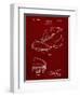 PP823-Burgundy Football Cleat 1928 Patent Poster-Cole Borders-Framed Giclee Print