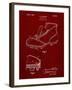 PP823-Burgundy Football Cleat 1928 Patent Poster-Cole Borders-Framed Giclee Print