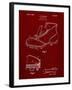 PP823-Burgundy Football Cleat 1928 Patent Poster-Cole Borders-Framed Giclee Print