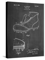 PP823-Chalkboard Football Cleat 1928 Patent Poster-Cole Borders-Stretched Canvas