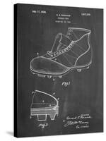 PP823-Chalkboard Football Cleat 1928 Patent Poster-Cole Borders-Stretched Canvas
