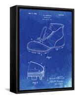 PP823-Faded Blueprint Football Cleat 1928 Patent Poster-Cole Borders-Framed Stretched Canvas