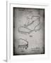 PP823-Faded Grey Football Cleat 1928 Patent Poster-Cole Borders-Framed Giclee Print