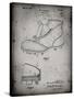 PP823-Faded Grey Football Cleat 1928 Patent Poster-Cole Borders-Stretched Canvas