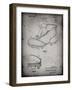 PP823-Faded Grey Football Cleat 1928 Patent Poster-Cole Borders-Framed Giclee Print