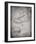 PP823-Faded Grey Football Cleat 1928 Patent Poster-Cole Borders-Framed Giclee Print