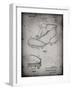 PP823-Faded Grey Football Cleat 1928 Patent Poster-Cole Borders-Framed Giclee Print