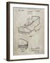 PP823-Sandstone Football Cleat 1928 Patent Poster-Cole Borders-Framed Giclee Print