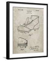 PP823-Sandstone Football Cleat 1928 Patent Poster-Cole Borders-Framed Giclee Print