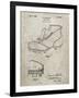 PP823-Sandstone Football Cleat 1928 Patent Poster-Cole Borders-Framed Giclee Print