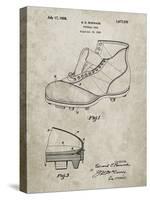 PP823-Sandstone Football Cleat 1928 Patent Poster-Cole Borders-Stretched Canvas