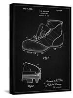 PP823-Vintage Black Football Cleat 1928 Patent Poster-Cole Borders-Stretched Canvas