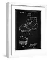 PP823-Vintage Black Football Cleat 1928 Patent Poster-Cole Borders-Framed Giclee Print