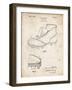 PP823-Vintage Parchment Football Cleat 1928 Patent Poster-Cole Borders-Framed Giclee Print