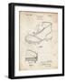 PP823-Vintage Parchment Football Cleat 1928 Patent Poster-Cole Borders-Framed Giclee Print