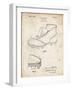 PP823-Vintage Parchment Football Cleat 1928 Patent Poster-Cole Borders-Framed Giclee Print