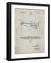 PP849-Antique Grid Parchment Ford Tri-Motor Airplane "The Tin Goose" Patent Poster-Cole Borders-Framed Giclee Print