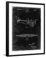 PP849-Black Grunge Ford Tri-Motor Airplane "The Tin Goose" Patent Poster-Cole Borders-Framed Giclee Print