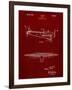 PP849-Burgundy Ford Tri-Motor Airplane "The Tin Goose" Patent Poster-Cole Borders-Framed Giclee Print