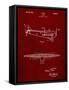PP849-Burgundy Ford Tri-Motor Airplane "The Tin Goose" Patent Poster-Cole Borders-Framed Stretched Canvas