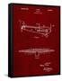 PP849-Burgundy Ford Tri-Motor Airplane "The Tin Goose" Patent Poster-Cole Borders-Framed Stretched Canvas