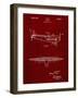 PP849-Burgundy Ford Tri-Motor Airplane "The Tin Goose" Patent Poster-Cole Borders-Framed Giclee Print