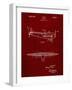 PP849-Burgundy Ford Tri-Motor Airplane "The Tin Goose" Patent Poster-Cole Borders-Framed Giclee Print