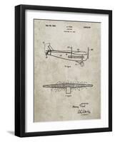 PP849-Sandstone Ford Tri-Motor Airplane "The Tin Goose" Patent Poster-Cole Borders-Framed Giclee Print