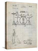 PP852-Antique Grid Parchment Frank Ippolito Practice Drum Set Patent Poster-Cole Borders-Stretched Canvas