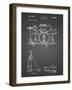 PP852-Black Grid Frank Ippolito Practice Drum Set Patent Poster-Cole Borders-Framed Giclee Print