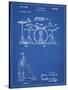 PP852-Blueprint Frank Ippolito Practice Drum Set Patent Poster-Cole Borders-Stretched Canvas