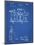 PP852-Blueprint Frank Ippolito Practice Drum Set Patent Poster-Cole Borders-Mounted Giclee Print