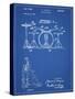 PP852-Blueprint Frank Ippolito Practice Drum Set Patent Poster-Cole Borders-Stretched Canvas