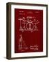 PP852-Burgundy Frank Ippolito Practice Drum Set Patent Poster-Cole Borders-Framed Giclee Print