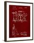 PP852-Burgundy Frank Ippolito Practice Drum Set Patent Poster-Cole Borders-Framed Giclee Print