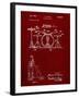 PP852-Burgundy Frank Ippolito Practice Drum Set Patent Poster-Cole Borders-Framed Giclee Print