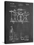 PP852-Chalkboard Frank Ippolito Practice Drum Set Patent Poster-Cole Borders-Stretched Canvas