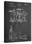 PP852-Chalkboard Frank Ippolito Practice Drum Set Patent Poster-Cole Borders-Stretched Canvas