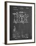 PP852-Chalkboard Frank Ippolito Practice Drum Set Patent Poster-Cole Borders-Framed Giclee Print