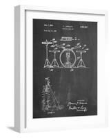 PP852-Chalkboard Frank Ippolito Practice Drum Set Patent Poster-Cole Borders-Framed Giclee Print