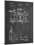 PP852-Chalkboard Frank Ippolito Practice Drum Set Patent Poster-Cole Borders-Mounted Giclee Print