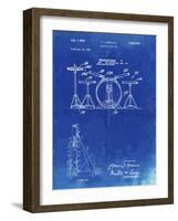 PP852-Faded Blueprint Frank Ippolito Practice Drum Set Patent Poster-Cole Borders-Framed Giclee Print