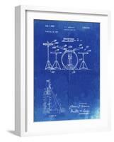 PP852-Faded Blueprint Frank Ippolito Practice Drum Set Patent Poster-Cole Borders-Framed Giclee Print