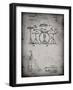 PP852-Faded Grey Frank Ippolito Practice Drum Set Patent Poster-Cole Borders-Framed Giclee Print