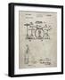 PP852-Sandstone Frank Ippolito Practice Drum Set Patent Poster-Cole Borders-Framed Giclee Print