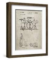 PP852-Sandstone Frank Ippolito Practice Drum Set Patent Poster-Cole Borders-Framed Giclee Print